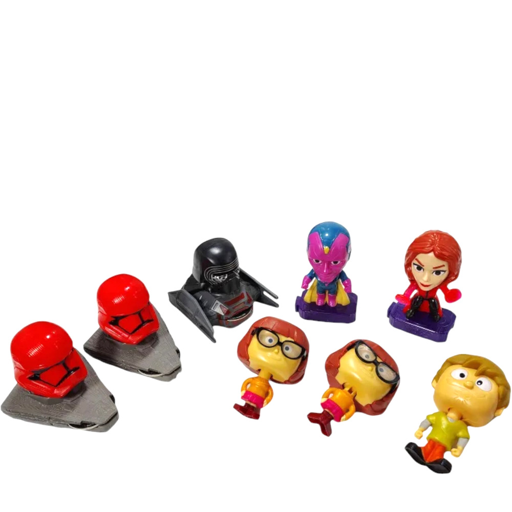 Lot of 8 McDonalds Happy Meal Toy Figures Star Wars Marvel Scooby Doo 2020 2021